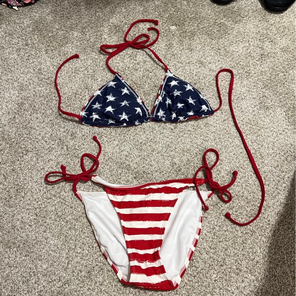 Red, white and blue stars bikini